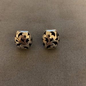 Lois Hill Sterling  Silver Scroll earrings